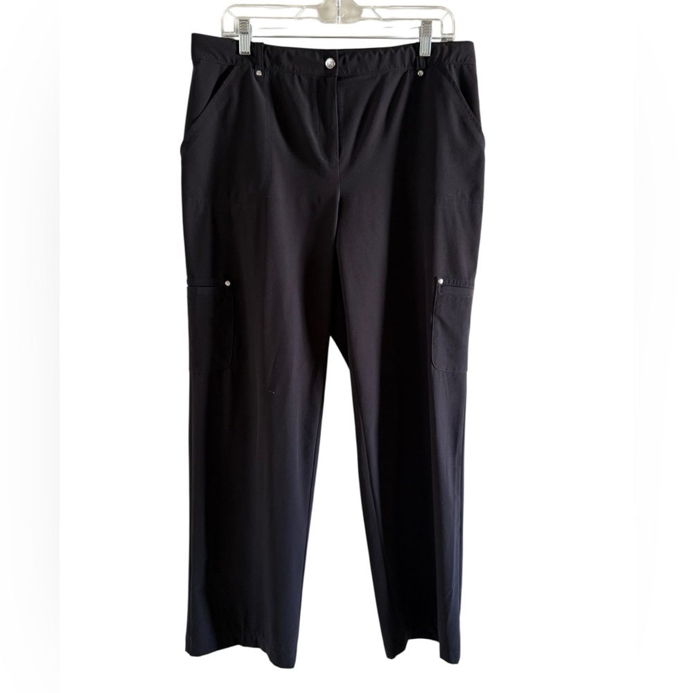 CHICOS ZENERGY Cargo Full Length Pants Black Size 10